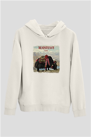 Beatsteaks Baskılı Unisex Beyaz Hoodie