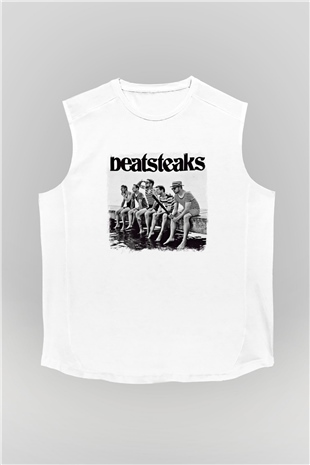 Beatsteaks Baskılı Unisex Beyaz Kolsuz Tişört
