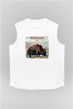 Beatsteaks Baskılı Unisex Beyaz Kolsuz Tişört