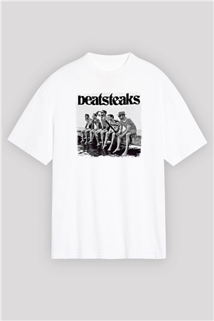 Beatsteaks Baskılı Unisex Beyaz Oversize Tişört
