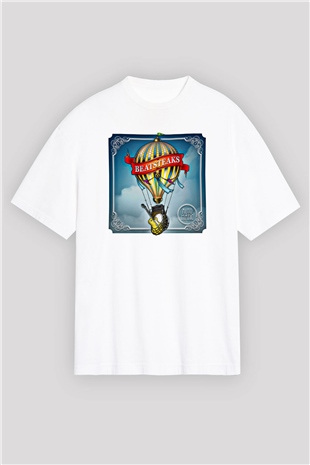 Beatsteaks Baskılı Unisex Beyaz Oversize Tişört