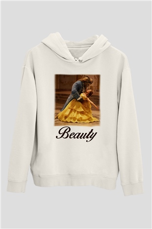 Beauty and the Beast Beyaz Unisex Hoodie