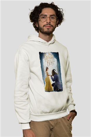 Beauty and the Beast Beyaz Unisex Hoodie