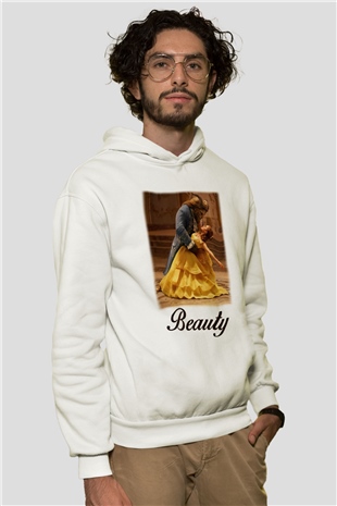 Beauty and the Beast Beyaz Unisex Hoodie