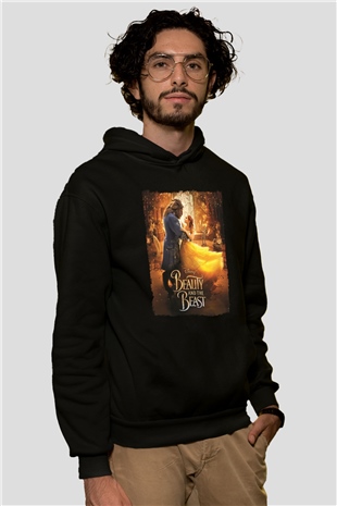 Beauty and the Beast Siyah Unisex Hoodie