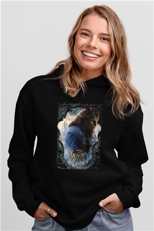 Beauty and the Beast Siyah Unisex Hoodie