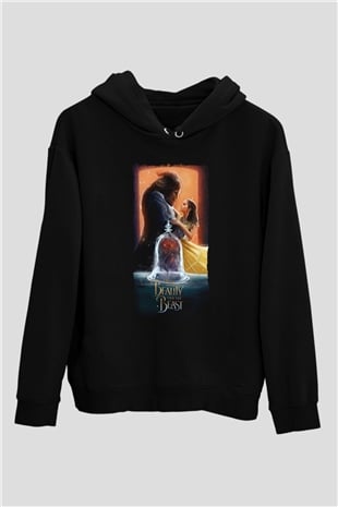 Beauty and the Beast Siyah Unisex Hoodie