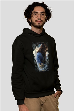 Beauty and the Beast Siyah Unisex Hoodie