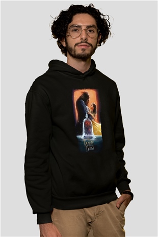 Beauty and the Beast Siyah Unisex Hoodie