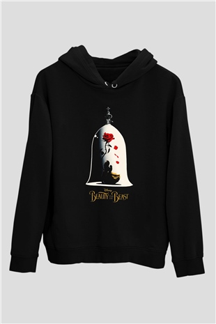 Beauty and the Beast Siyah Unisex Hoodie