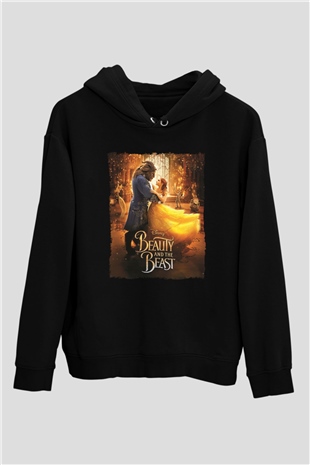 Beauty and the Beast Siyah Unisex Hoodie