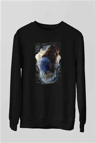 Beauty and the Beast Siyah Unisex Sweatshirt