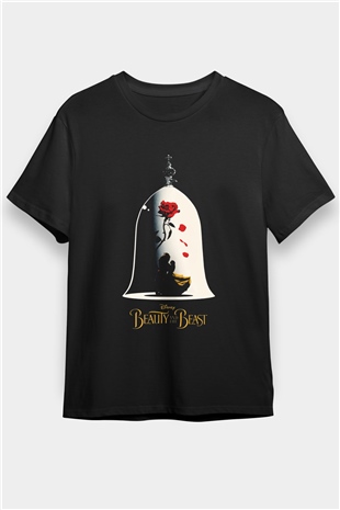 Beauty and the Beast Siyah Unisex Tişört T-Shirt