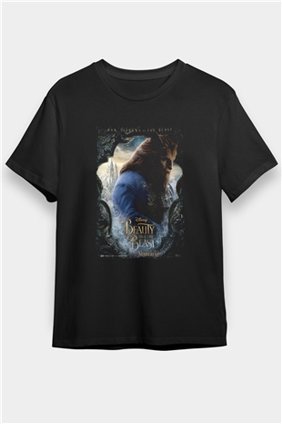 Beauty and the Beast Siyah Unisex Tişört T-Shirt
