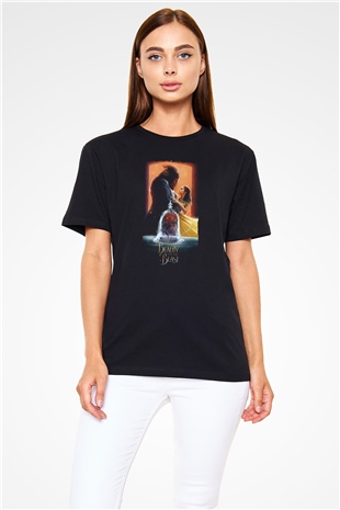 Beauty and the Beast Siyah Unisex Tişört T-Shirt