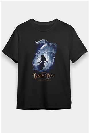 Beauty and the Beast Siyah Unisex Tişört T-Shirt