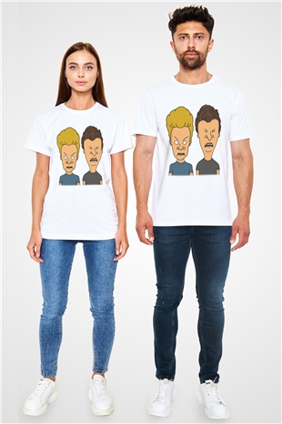 Beavis and Butt-head Beyaz Unisex Tişört T-Shirt