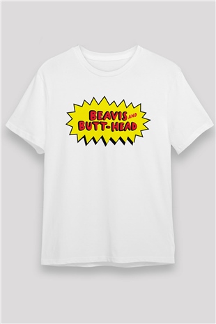 Beavis and Butt-head Beyaz Unisex Tişört T-Shirt