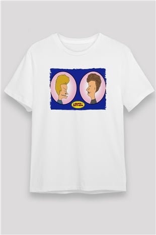 Beavis and Butt-head Beyaz Unisex Tişört T-Shirt