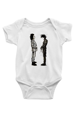 Beetlejuice Beterböcek Baskılı Beyaz Unisex Bebek Body - Zıbın