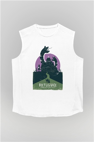 Beetlejuice Beterböcek Beyaz Unisex Kolsuz Tişört