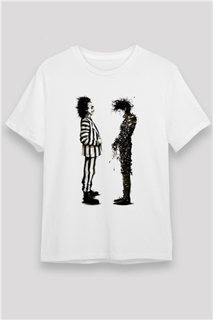 Beetlejuice Beterböcek Beyaz Unisex Tişört