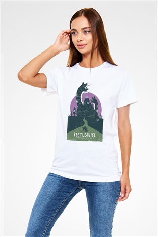 Beetlejuice Beterböcek Beyaz Unisex Tişört