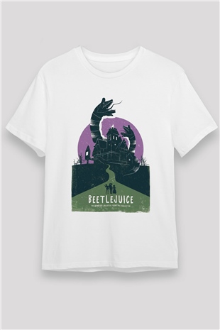 Beetlejuice Beterböcek Beyaz Unisex Tişört