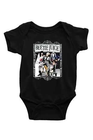 Beetlejuice Beterböcek Siyah Bebek Body - Zıbın