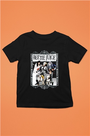 Beetlejuice Beterböcek Siyah Unisex  Çocuk Tişört