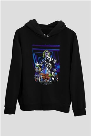 Beetlejuice Beterböcek Siyah Unisex Hoodie