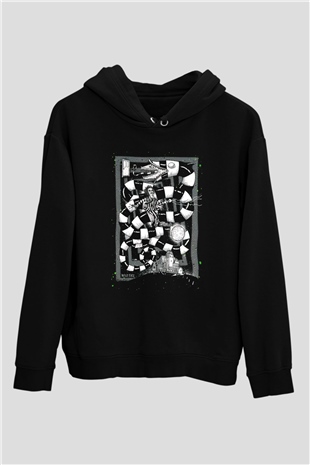 Beetlejuice Beterböcek Siyah Unisex Kapüşonlu Sweatshirt