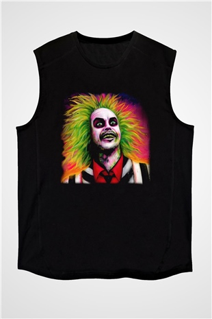 Beetlejuice Beterböcek Siyah Unisex Kolsuz Tişört