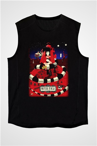 Beetlejuice Beterböcek Siyah Unisex Kolsuz Tişört
