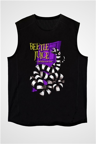 Beetlejuice Beterböcek Siyah Unisex Kolsuz Tişört