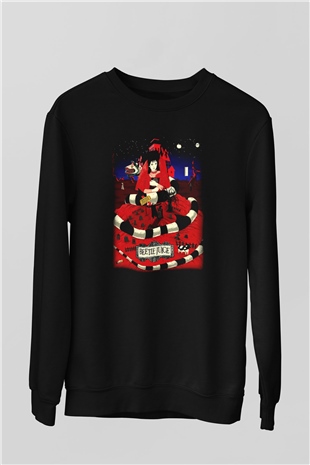 Beetlejuice Beterböcek Siyah Unisex Sweatshirt