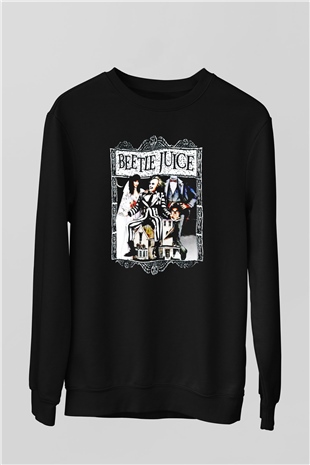 Beetlejuice Beterböcek Siyah Unisex  Sweatshirt