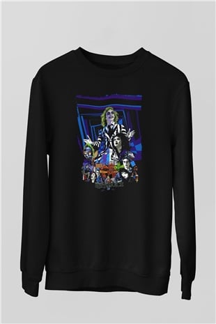 Beetlejuice Beterböcek Siyah Unisex  Sweatshirt