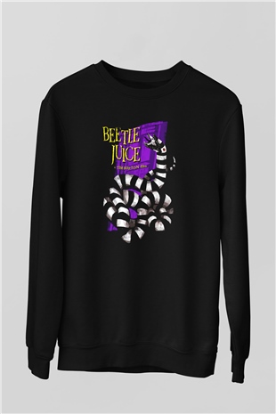 Beetlejuice Beterböcek Siyah Unisex Sweatshirt