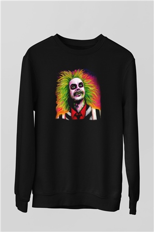 Beetlejuice Beterböcek Siyah Unisex Sweatshirt