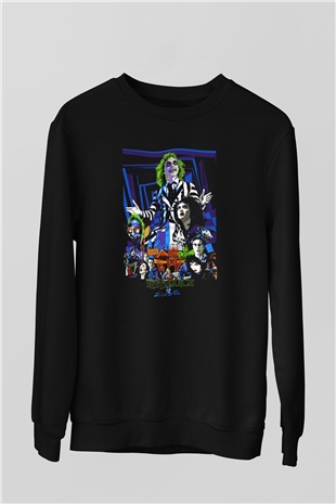 Beetlejuice Beterböcek Siyah Unisex Sweatshirt