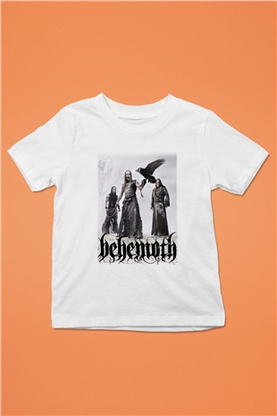 Behemoth Baskılı Beyaz Unisex Çocuk Tişört