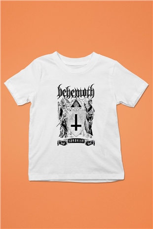 Behemoth Baskılı Beyaz Unisex Çocuk Tişört