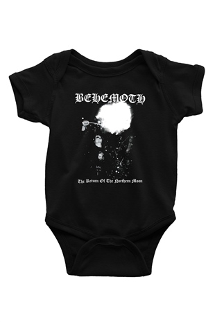 Behemoth Baskılı Siyah Bebek Body - Zıbın
