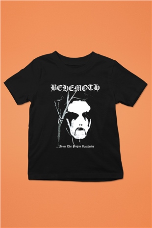 Behemoth Baskılı Siyah Unisex Çocuk Tişört