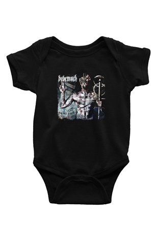 Behemoth Baskılı Unisex Siyah Bebek Body - Zıbın