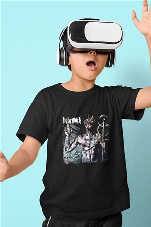Behemoth Baskılı Unisex Siyah Çocuk Tişört