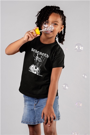 Behemoth Baskılı Unisex Siyah Çocuk Tişört