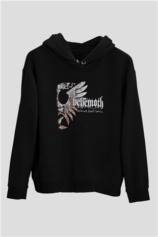 Behemoth Baskılı Unisex Siyah Hoodie