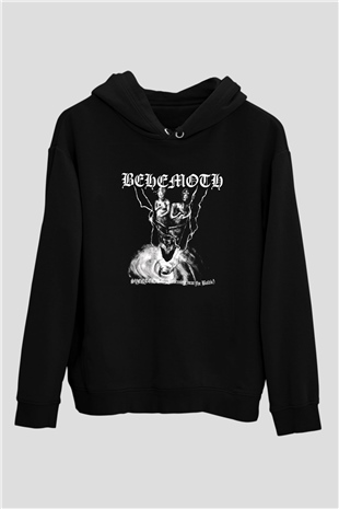 Behemoth Baskılı Unisex Siyah Hoodie